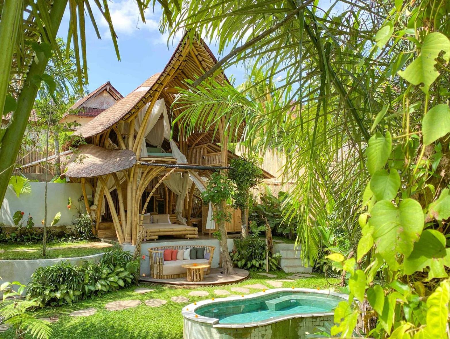 Wahem Eco Bamboo - Magical Bamboo House Ubud Baliヴィラ 部屋 写真